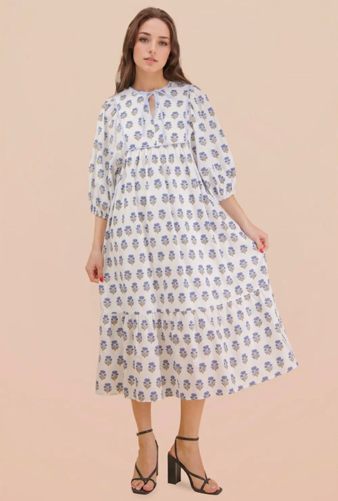 White Boho dress