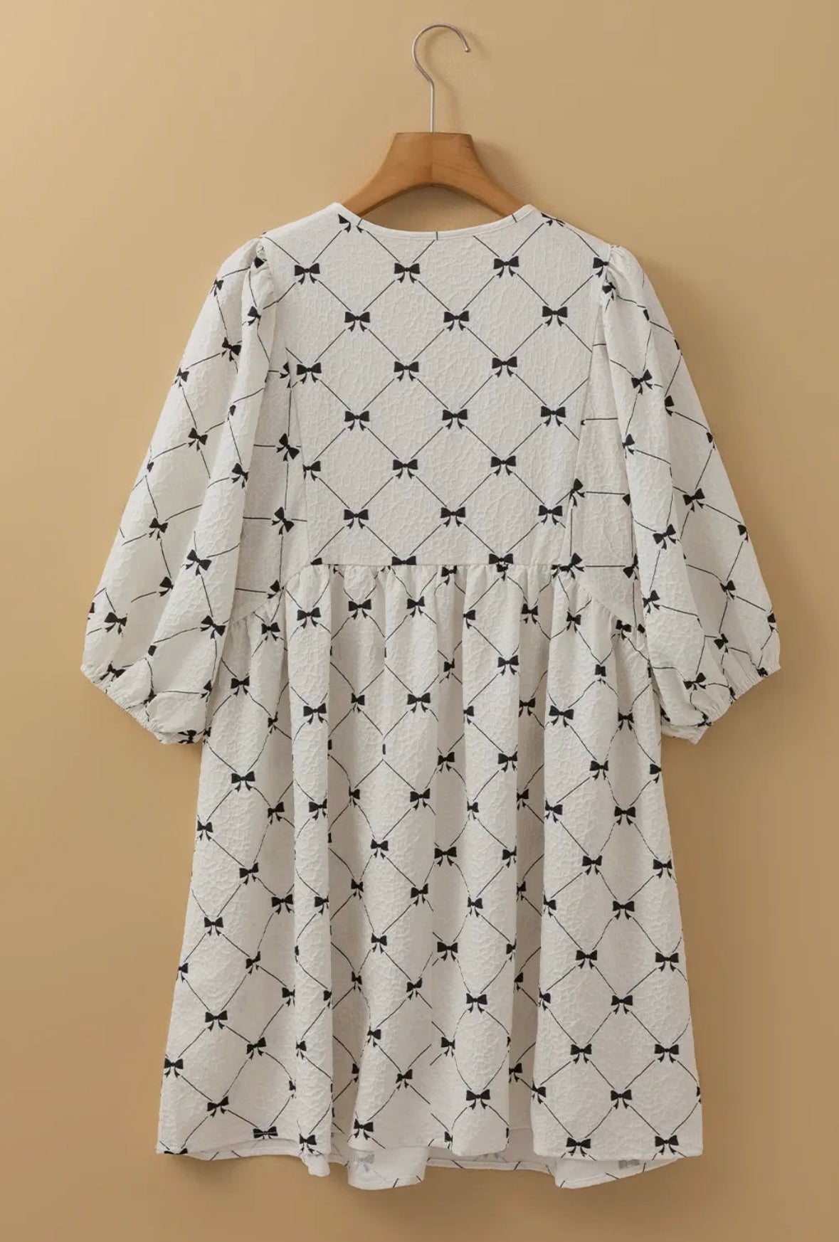 White & Black Bow dress