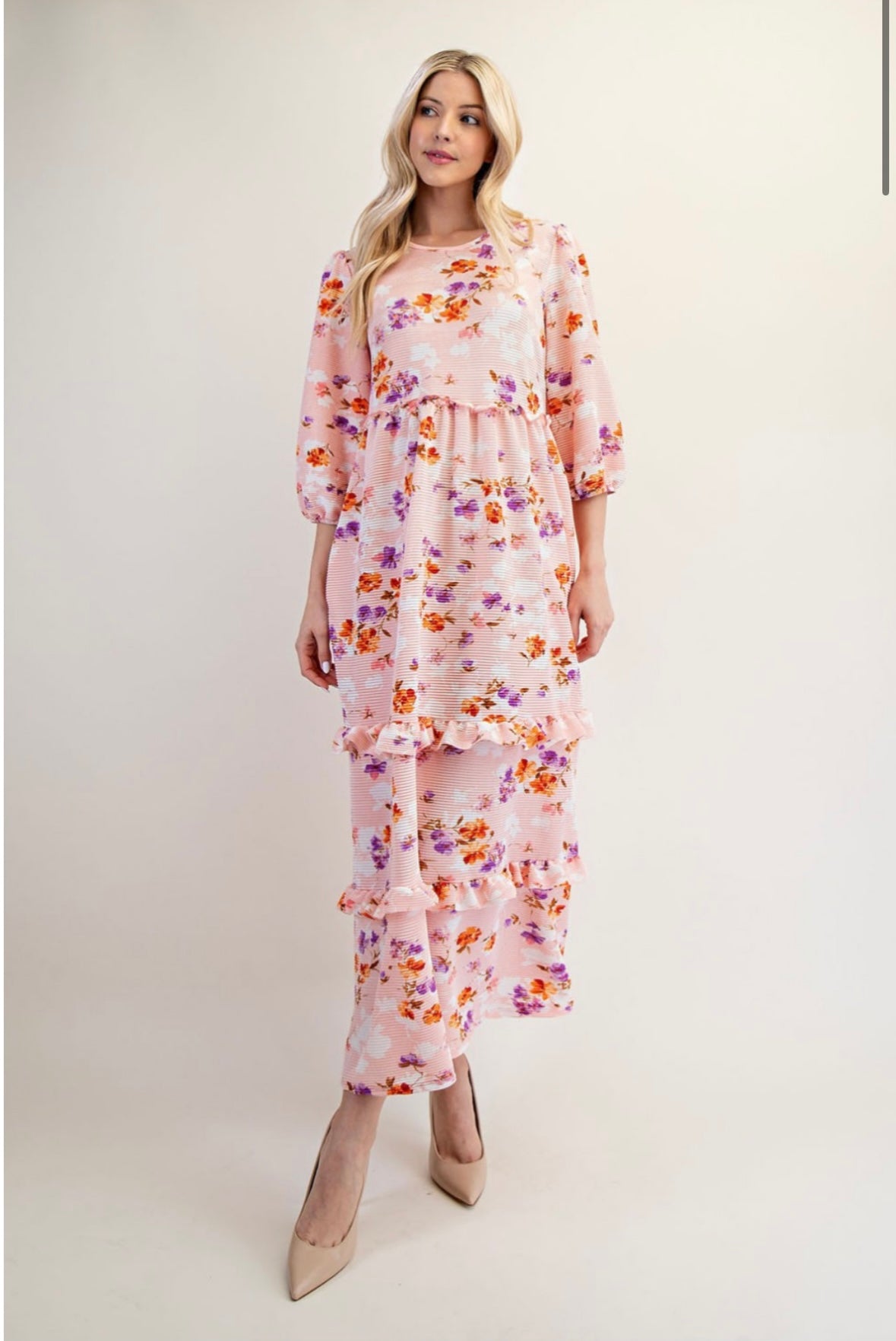 Floral Ruffle Tiered Dress