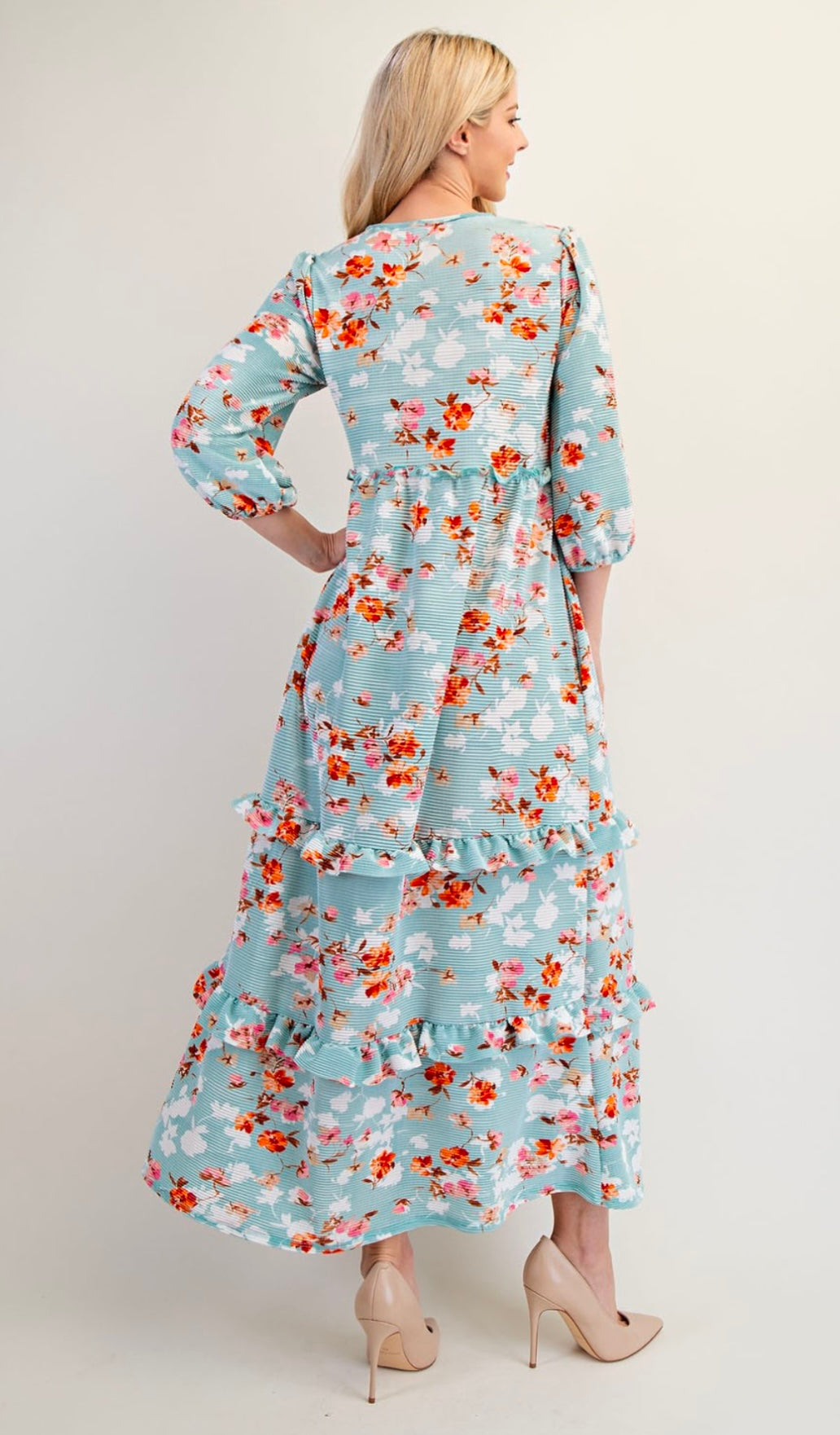 Floral Ruffle Tiered Dress