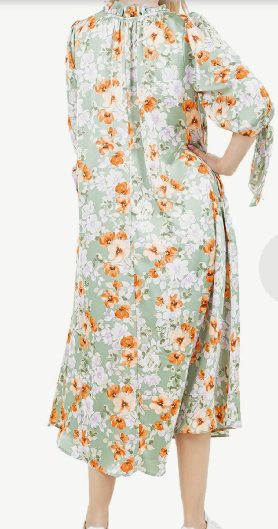 Floral silk dress