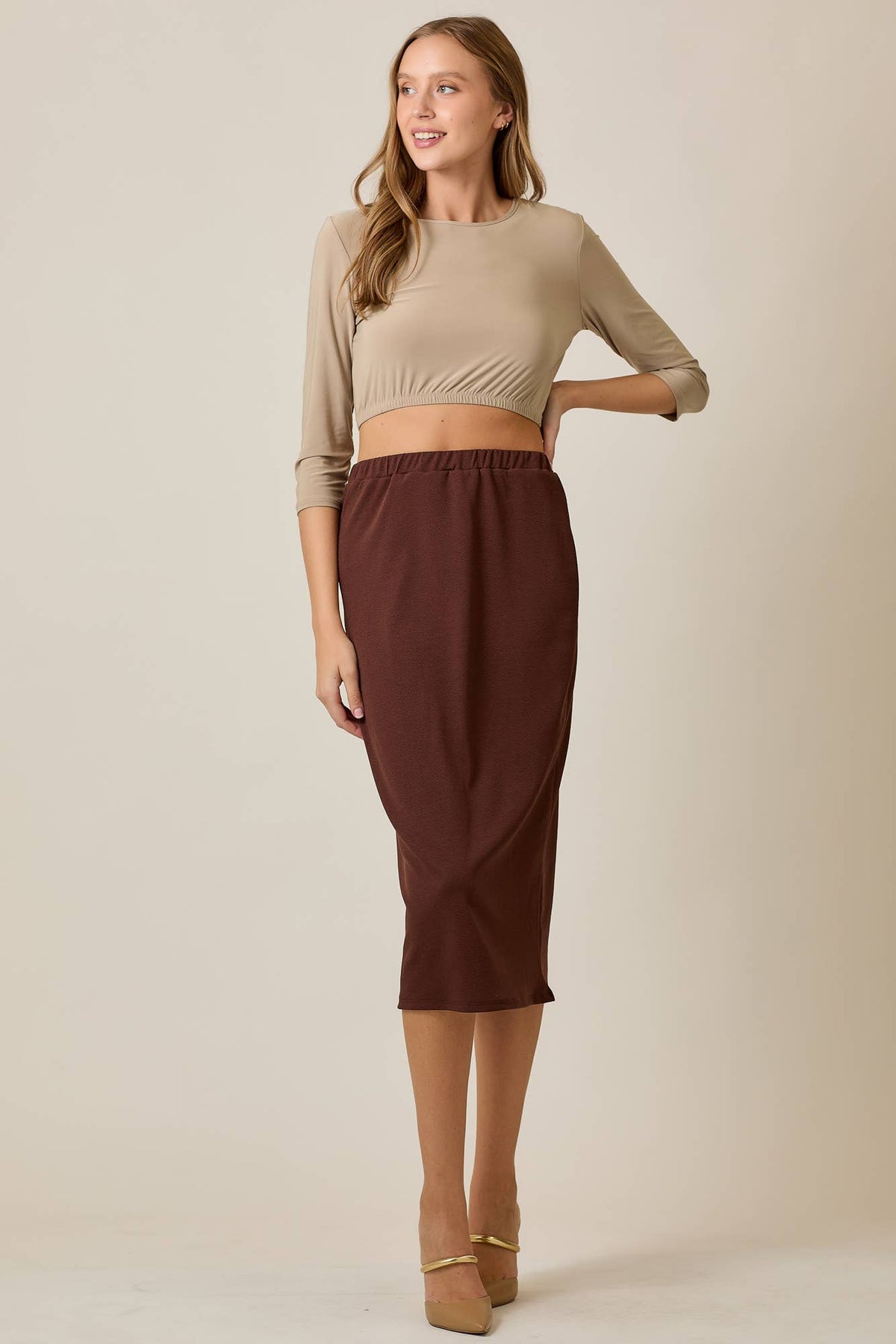 KNEE LENGTH PENCIL SKIRT -MODEST 31-INCH  -CS33770