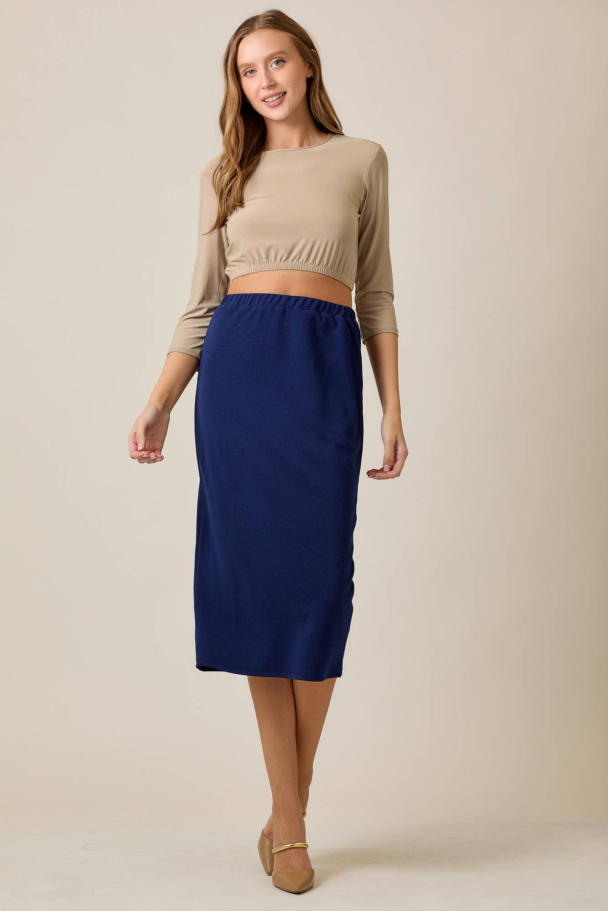 KNEE LENGTH PENCIL SKIRT -MODEST 31-INCH  -CS33770
