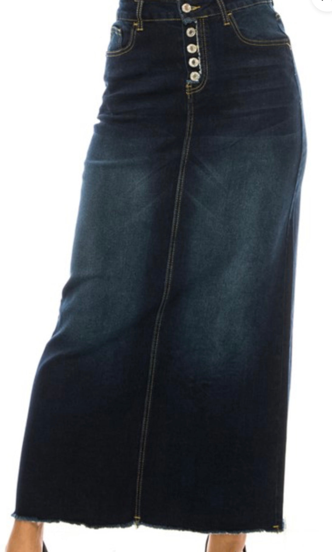 Long dark Denim Skirt
