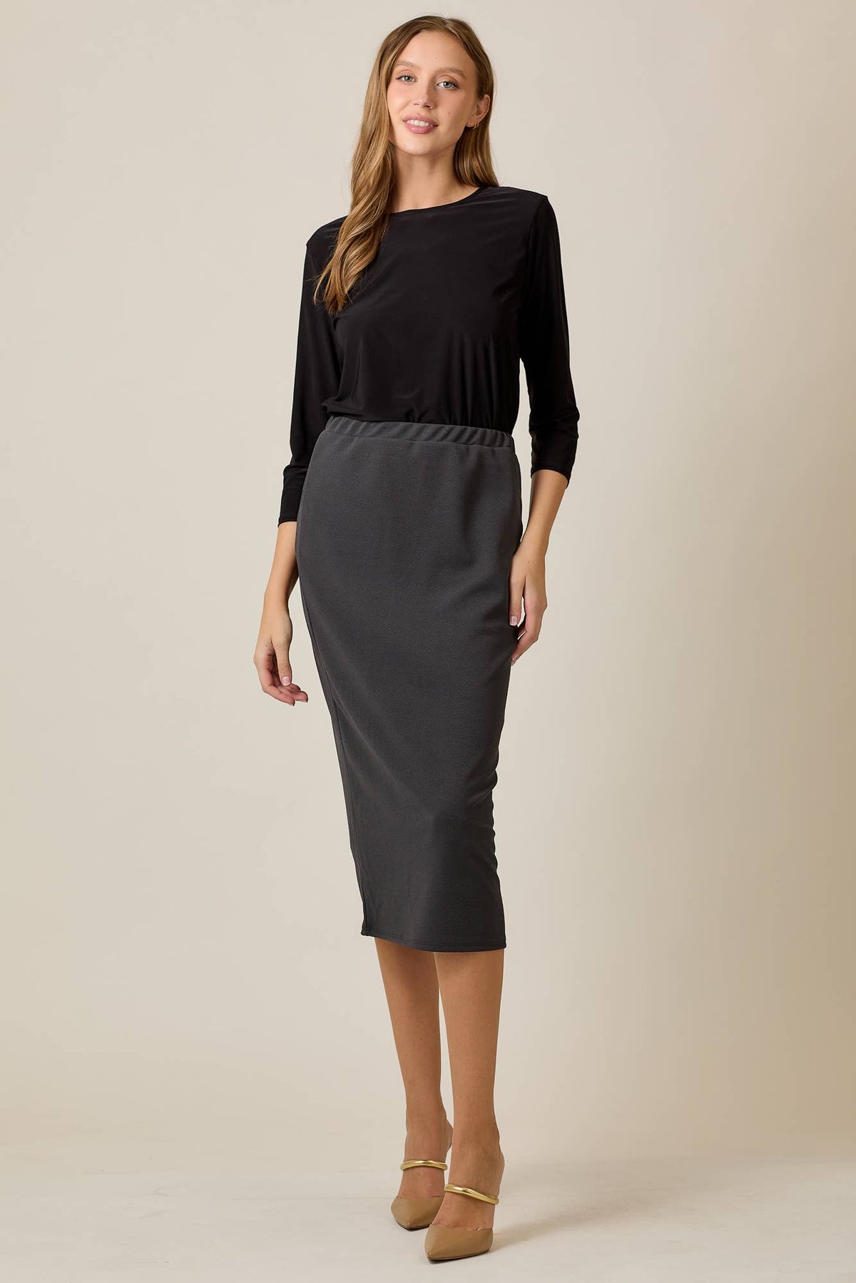 KNEE LENGTH PENCIL SKIRT -MODEST 31-INCH  -CS33770