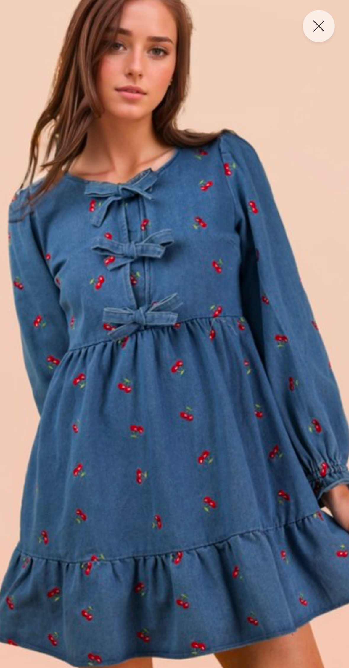 Cherry denim shirt