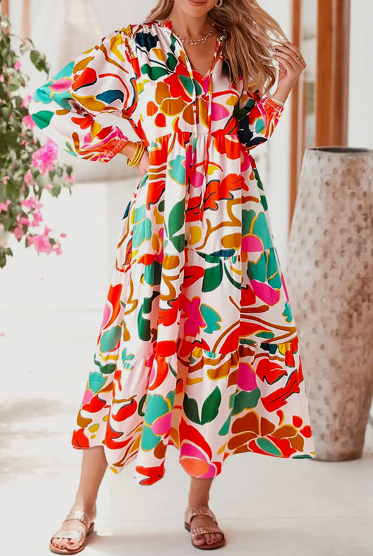 Orange Abstract Dress