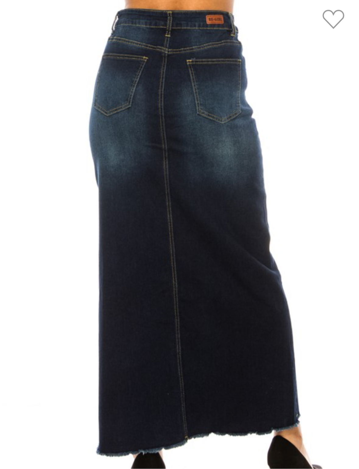 Long dark Denim Skirt
