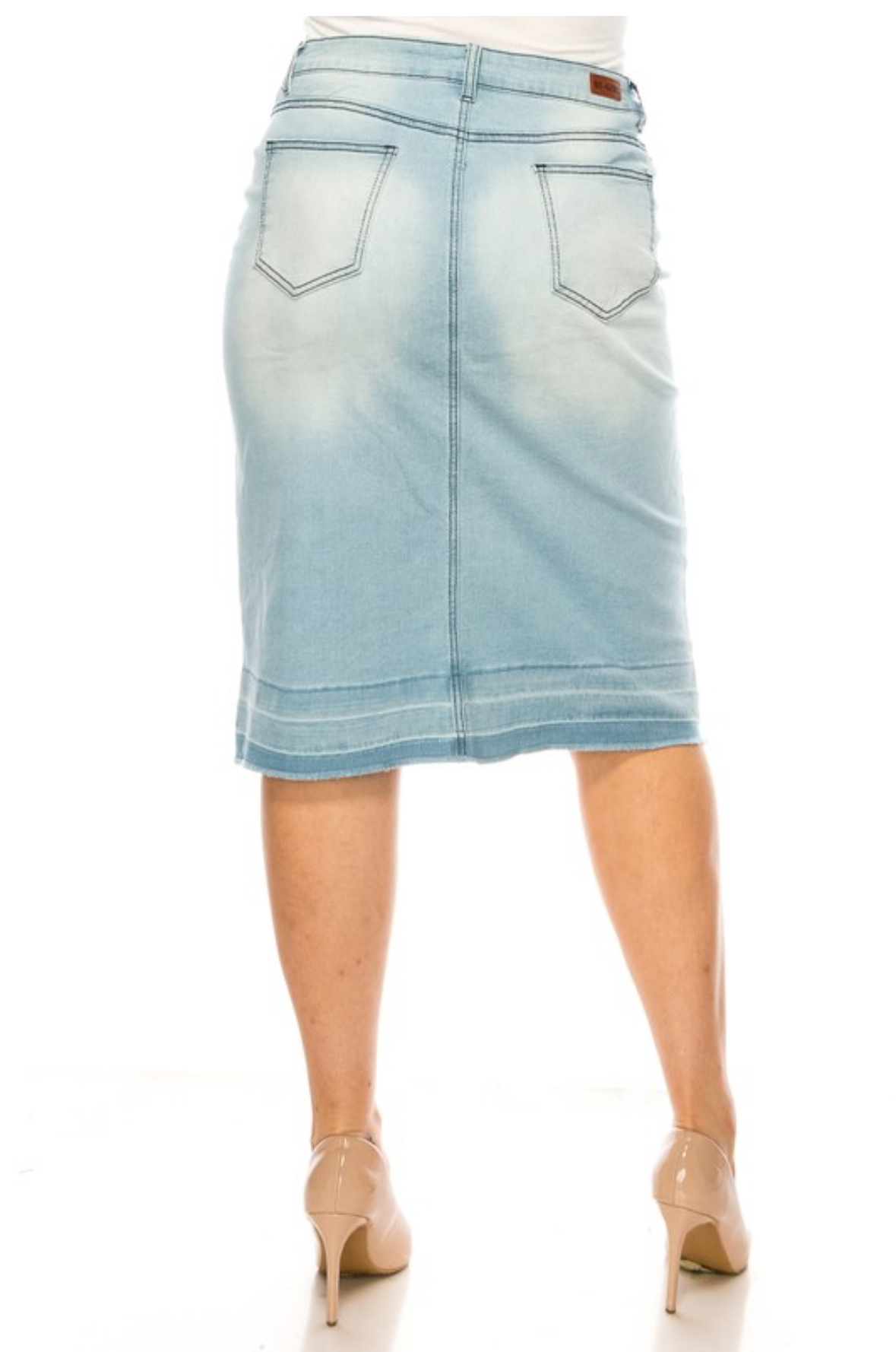 Light Indigo Wash Midi Denim