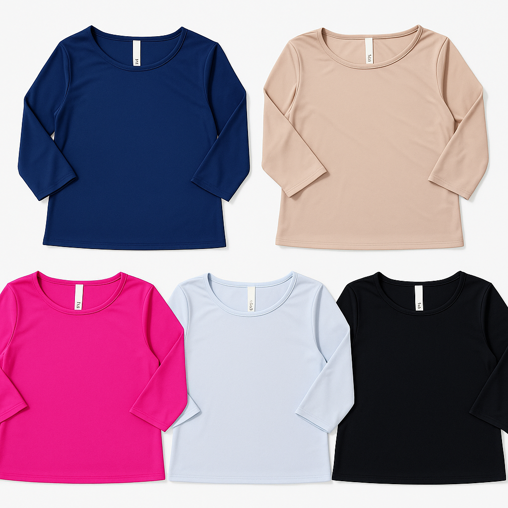 Girls 3/4 sleeve layering top